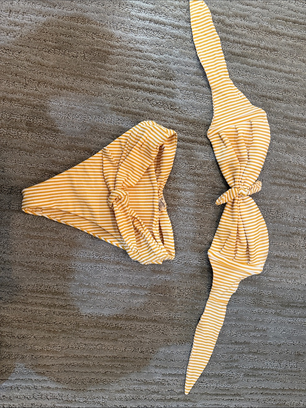 Montce Yellow Striped Bikini Set